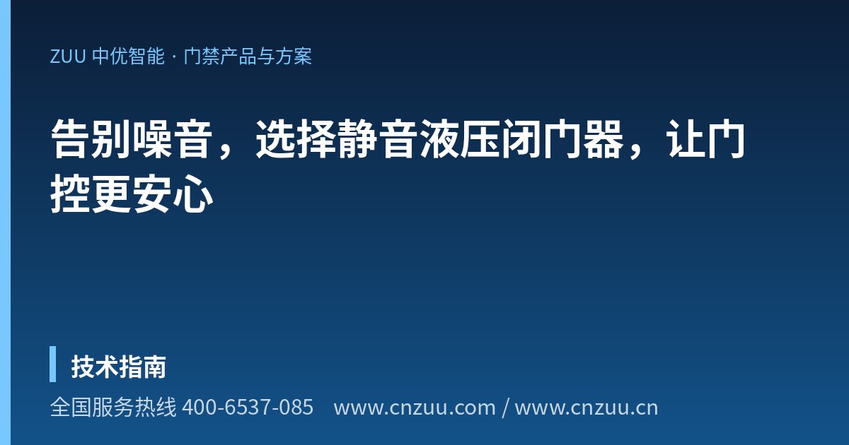 告别噪音，选择静音液压闭门器，让门控更安心