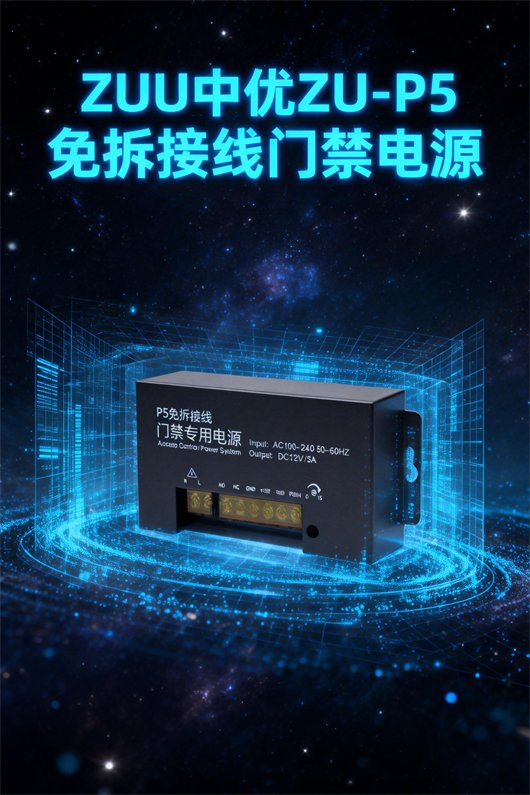 ZU-P5 门禁电源 12V5A 免拆接线 宽电压轻量化开关电源